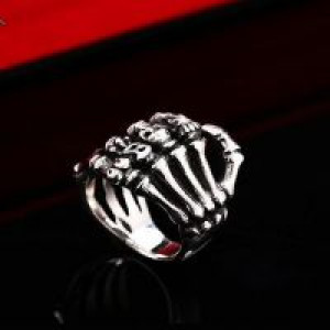  steel soldier new style wholesale skull hand ring Stainless Steel High Quality Skull Punk Man's International BR8-328 -  