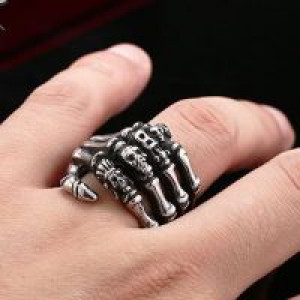  steel soldier new style wholesale skull hand ring Stainless Steel High Quality Skull Punk Man's International BR8-328 -  