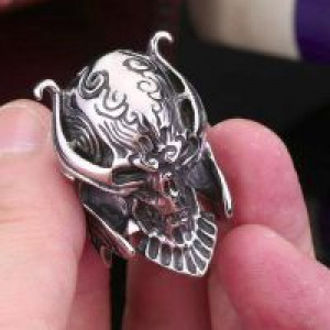  steel soldier stainless steel TV series Garo Skull Ring popular for Japan Hot sale Biker Man Jewelry International BR8-166 -  