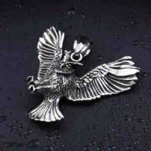  steel soldier drop shipping wholesale owl pendant necklace for men stainless steel arrival style jew International BP8-189 -  