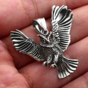  steel soldier drop shipping wholesale owl pendant necklace for men stainless steel arrival style jew International BP8-189 -  
