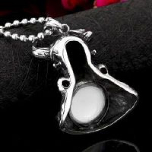  steel soldier personality stainless steel skull eye pendant punk evil skull eye men titanium steel p International BP8-124 -  