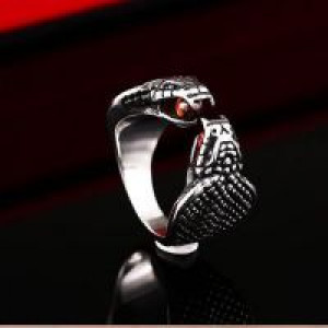  Steel soldier unqiue jewelry fashion snake ring for women and men stainless steel high quality openi International BR8-326 -  