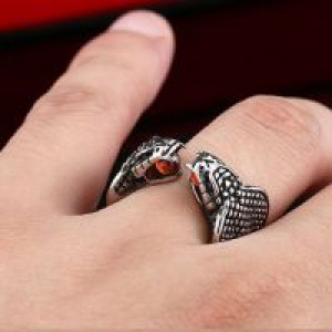 Steel soldier unqiue jewelry fashion snake ring for women and men stainless steel high quality openi International BR8-326 -  