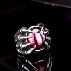     steel soldier High Qiuality Heavy Metal Dragon Claw Ring CZ zircon Exaggerated Personality Jewelry f International BR8-046_RD -  