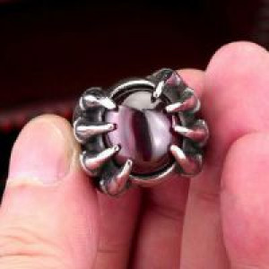     steel soldier High Qiuality Heavy Metal Dragon Claw Ring CZ zircon Exaggerated Personality Jewelry f International BR8-046_RD -  