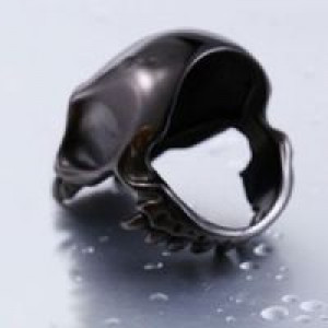  Steel soldier 2015 new Designed products Man's Vampire Skull Ring ALCHEMY GOTHIC high Quality B International BR8-149_BK -  