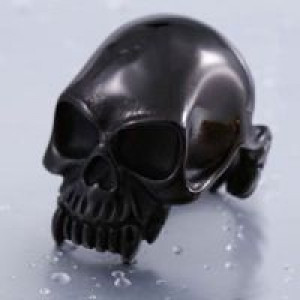  Steel soldier 2015 new Designed products Man's Vampire Skull Ring ALCHEMY GOTHIC high Quality B International BR8-149_BK -  