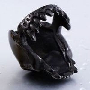  Steel soldier 2015 new Designed products Man's Vampire Skull Ring ALCHEMY GOTHIC high Quality B International BR8-149_BK -  