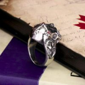  Steel soldier Hot sale men stainless steel Punk skull Skull Ring Skeleton Style Jewelry BR8-140 International BR8-140 -  