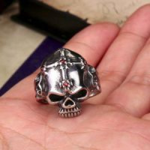  Steel soldier Hot sale men stainless steel Punk skull Skull Ring Skeleton Style Jewelry BR8-140 International BR8-140 -  