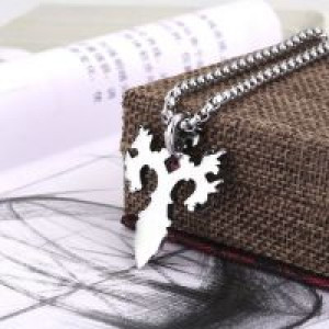  Steel soldier Wholesale Jewelry Charm Necklace Pendants Red & Black CZ Cross Jewelry woman and M International BP8-085_RD -  