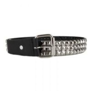  Metal Rivet Studded Wide Studs Beaded PU Leather Belts For Men Fashion Cowboy Belt Pin Buckles International Studs_Beaded_Belt -  