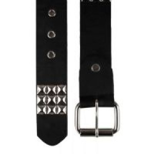  Metal Rivet Studded Wide Studs Beaded PU Leather Belts For Men Fashion Cowboy Belt Pin Buckles International Studs_Beaded_Belt -  
