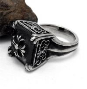  Gothic Party Male Rock Heavy Cross Ring Men's Classic Retro Punk Cool Box Stainless Steel Ring International NFSSA380 -  