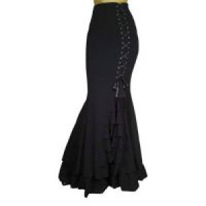  Bridess Skirt Long Frilly Women Sexy Fishtail Corset Lace Up Slim Floor Length Vintage International 11553823 -  