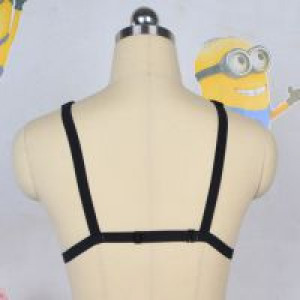  -  Women's bra black body harness sexy lingerie spandex harajuku pastel gothic pentagram cage bra International O0212_15 -  