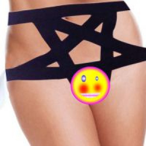  Wholesale Pentagram harness peek a boo cage thong back panties International L0004 -  