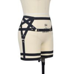  women's Sexy Punk Goth Harajuku Style Star Pentagram gothic Garter Belt harness Leg Hand made International P0130 -  