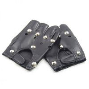  Leather Gloves Polyester Punk Rock Hip Hop Men Gloves Vintage Fashion PU Leather Fingerless Gloves International FABY -  