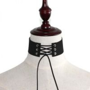  Lace up Choker Black Velvet Choker Necklace Women Gothic Chokers Neck Boho Jewelry Harajuku Big Chun International SHBOCH -  