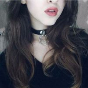  Unisex Women Men Classic Punk Rock Dark Harajuku Double O Circle Leather Collar Choker Necklace Stat International Harajuku_Choker -  