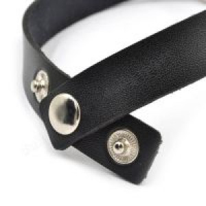  Gothic Punk Style Alloy Rivet Decoration Circle Pendant PU Leather Choker Collar Chocker International 32395044861 -  