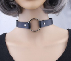    Leather Choker Necklace International BYN728 -  