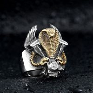   Retro Snake Biker Ring International SS8-312R -  