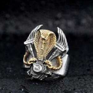   Retro Snake Biker Ring International SS8-312R -  