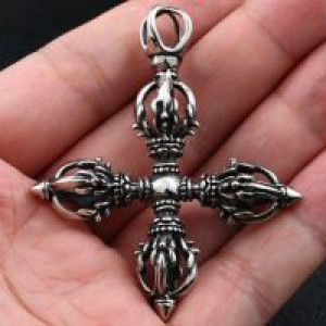      Vajra pestle tibetan Pendant International SS8-078P -  