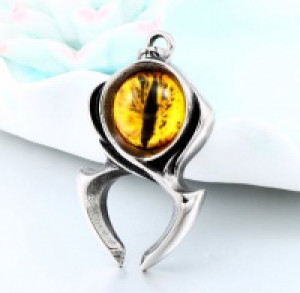  Feather with yellow evil eye amulet International Feather with yellow evil eye amulet -  