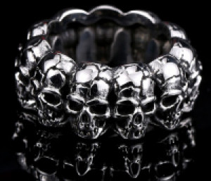    Punk cycle skull ring International SS-PCSR-A -  