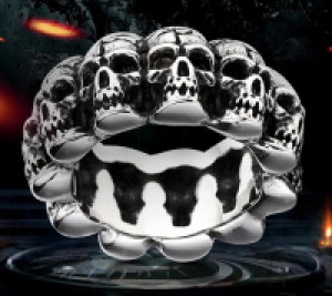   Punk cycle skull ring International SS-PCSR-A -  