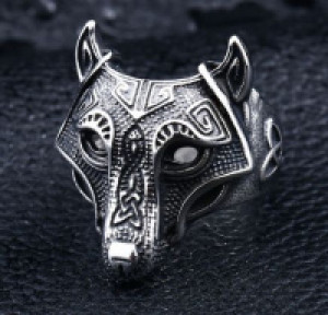     Viking Wolf Ring International SS8-534R-WWR -  