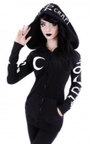  Gothic Punk Moon Letter Print Sweatshirt International GPMOONLS -  