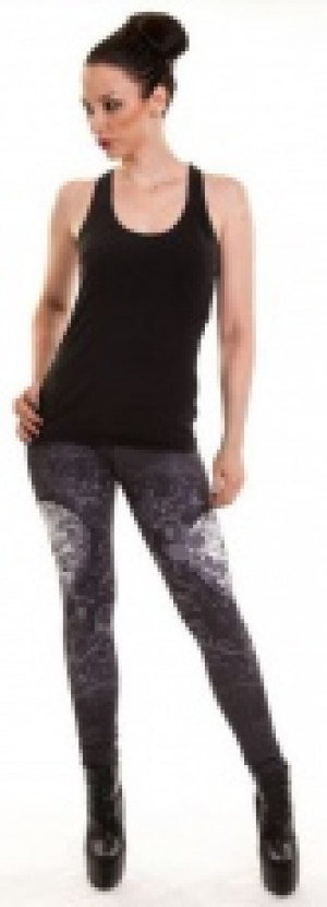  SKULL DUGGERY LEGGINGS LADIES BLACK Alchemy A-SDUGGERY-B -  