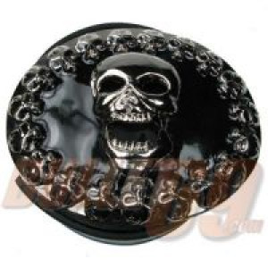  SCREAMING SKULL IN OVAL WITH SKULLS ON EDGE Bullet 69 BK070 -  