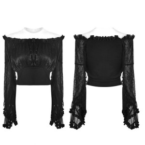  Lolita Horizontal Neck T-shirt - 