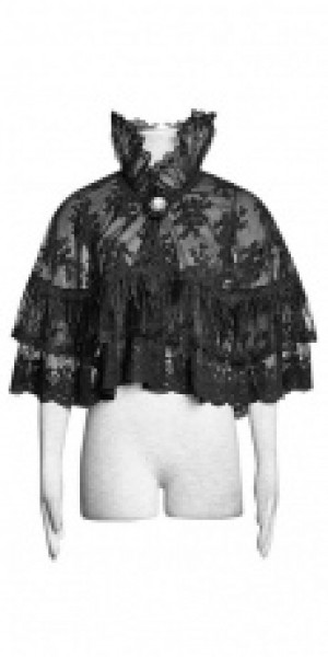  Lolita lace double layer cloak Pyon Pyon LY-060/BK -  