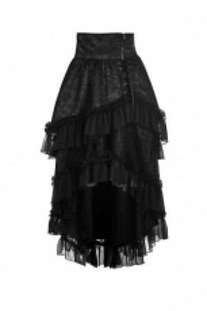  Lolita Double-layer High Waist Skirt Pyon Pyon WLQ-083BQF/BK -  