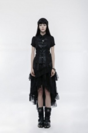  Lolita Double-layer High Waist Skirt Pyon Pyon WLQ-083BQF/BK -  