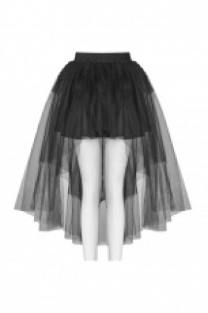  Lolita Irregular Net Skirt Pyon Pyon WLQ-090BQF/BK -  