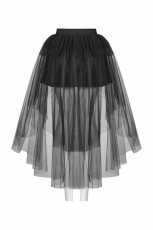  Lolita Irregular Net Skirt Pyon Pyon WLQ-090BQF/BK -  
