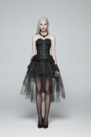  Lolita Irregular Net Skirt Pyon Pyon WLQ-090BQF/BK -  