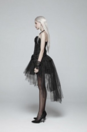  Lolita Irregular Net Skirt Pyon Pyon WLQ-090BQF/BK -  