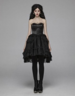  Lolita Irregular Dress Pyon Pyon WLQ-092LQF/BK -  