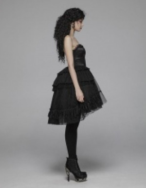  Lolita Irregular Dress Pyon Pyon WLQ-092LQF/BK -  