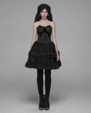  Lolita Short Half Skirt Pyon Pyon WLQ-093BQF/BK -  