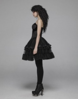 Lolita Short Half Skirt Pyon Pyon WLQ-093BQF/BK -  